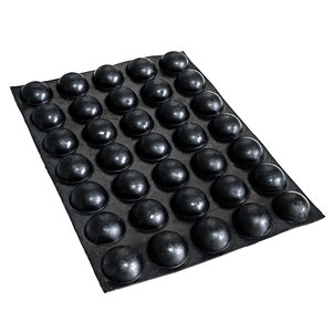 แผ่นยางกันกระแทกแบบครึ่งวงกลมสีดำขนาด 16*8 มม. พร้อมกาวในตัว - Product Image 1