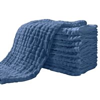 Essuie-mains en gaze de coton mousseline pour bébé Serviette de toilette pour bébé Tissu Burp