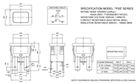 Interrupteur à bouton-poussoir 16A250VAC T125 15*21mm D P S T PS5-210 ON-OFF à verrouillage automatique, noir, pour borne de 4,7 mm