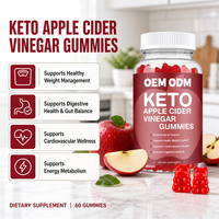 Gummies au vinaigre de cidre de pomme Keto avec logo personnalisé, soutien sain au contrôle du poids, Gummies ACV