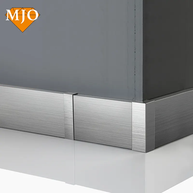 Foshan MJO Factory Directly Stainless Steel Skirting Bunnings Skirting Board For Floor Decoration 304/316 Baseboard Moulding OEM