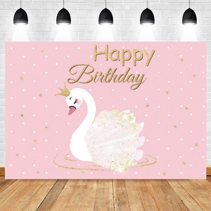 Dream Swan Background Ballet Girl festa di compleanno per bambini doccia neonatale fotografia <span class=keywords><strong>sfondo</strong></span> Banner personalizzato foto - Product Image 4