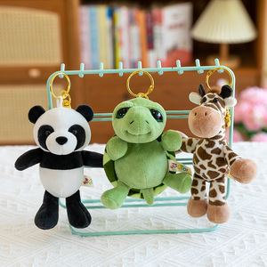 Vente en gros de porte-clés animaux en peluche porte-clés animaux de la jungle en peluche éléphant lion panda zoo pendentif porte-clés animaux en peluche - Product Image 3