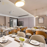 Luxuriöse Nordische Verstärkte Chinesische Restaurant-Tisch-und-Stuhl-Sets Kommerzielle Hotel-Restaurant-Stühle und -Tische zum Verkauf Gebraucht