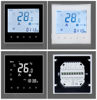 Termostato Inteligente Wifi para Habitación, Programable, Táctil, para Ventilador de Aire Acondicionado Central
