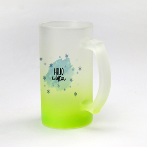 Topjlh Sublimation 16oz coloré Sublimation verre givré bière avec poignée <span class=keywords><strong>pour</strong></span> mari <span class=keywords><strong>papa</strong></span> hommes <span class=keywords><strong>pour</strong></span> la fête des pères - Product Image 3