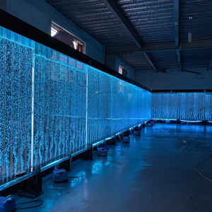 Meilleur mur d'eau à bulles LED personnalisé avec changement de couleur et télécommande/contrôle APP pour la décoration intérieure-Écran d'aquarium en acrylique - Product Image 1