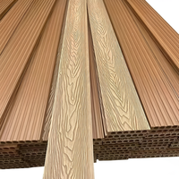 Planches de terrasse en WPC brossé 3D gaufré, antidérapantes, imperméables, résistantes aux fissures, à emboîtement double, en bois composite pour jardin et parc