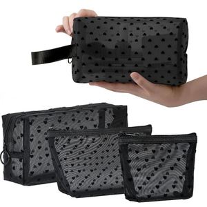 Portable Heart-Shaped Cosmetic <b>Bags</b> Makeup Storage <b>Bag</b> Women Outdoor Toiletries Organizer Skin Care Products Lipstick Organizers - Product Image 1