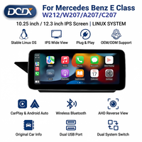 Écran de voiture Linux 10,25 pouces IPS double système pour Mercedes Benz Classe E W207 W212 NTG 4.0 5.0 Autoradio avec Carplay sans fil