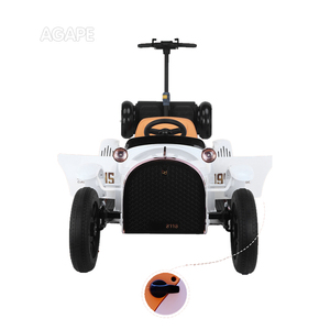 Haute qualité 12V enfants voiture électrique style rétro avec télécommande pédale Cool à piles pour bébé poussettes - Product Image 3