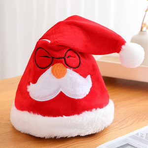 Nouvelles décorations de Noël musicales oscillantes Led adultes et enfants chapeaux de père noël dessin animé bonhomme de neige wapiti chapeaux de noël - Product Image 2