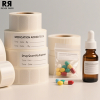 Étiquette de médecine multicouches personnalisée Étiquette d'impression double couche Étiquette pelable pour les soins de la peau Autocollant de livret de systèmes cliniques