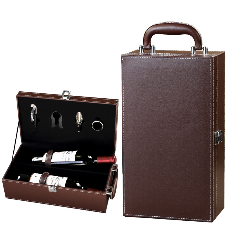 Brown gold classic wine set