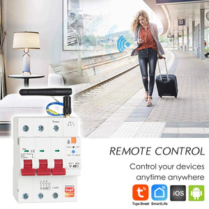 Disjoncteur miniature intelligent électrique 3P 100A blanc domestique avec mesure de puissance - Product Image 2