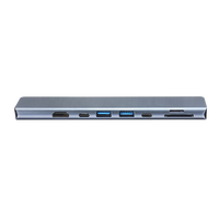 8 2 Type C 4K TV Hub Certifié USB 3.0 2.0 TF Interfaces Usine Direct Charge Lecteur de Carte Fonctions de Données pour Ordinateurs Portables Rohs