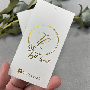 Sang Trọng Treo Thẻ Cho Phần Mở Rộng Tóc Quần Áo Treo Thẻ Nhãn Tùy Chỉnh In Tay Thẻ Cho Quần Áo Với Logo Thương Hiệu - Product Image 5