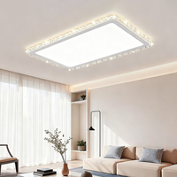 Plafonnier LED carré encastré réglable de style crème en acrylique sur base en fer de haute qualité pour salon, chambre à coucher, bureau