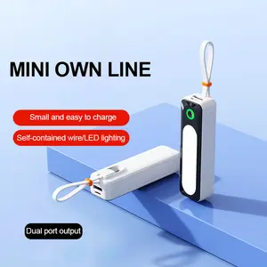 5000 Mah Pocket Mobile Phone Small Portable Charger Powerbank Mini Power Bank For Iphone 15 Android