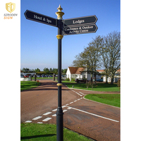 Panneau de signalisation directionnel extérieur en métal personnalisé pour centre commercial, hôtel, parc, zone commerciale