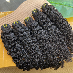 Cuticola allineata birmano vietnamita capelli ricci alla rinfusa fasci di trama estensioni crespi ricciolosi capelli ricci birmani capelli umani vergini - Product Image 2