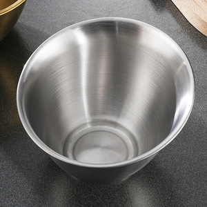 Tazón de Acero Inoxidable Estilo Coreano <span class=keywords><strong>con</strong></span> Boca Inclinada, Dorado/Plateado, para Ensaladas, Gran Capacidad, para Servir Comida en Casa o en Restaurantes - Product Image 2