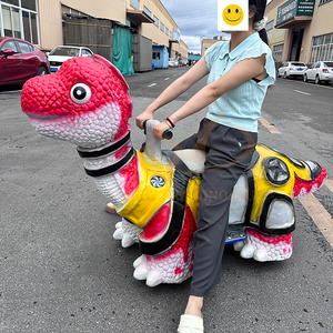 Trottinette à pédales dinosaure pour enfants, idéale pour centres commerciaux, parcs d'aventure publics, aéroports, garderies, maternelles et écoles, en métal - Product Image 4