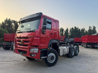 Camion tracteur diesel HOWO 371 6x4 Euro 3 d'occasion avec écran tactile et caméra arrière, remis à neuf, à vendre