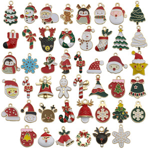 Mixed Styles Christmas <strong>Charms</strong> Pendants DIY Jewelry for Necklace Bracelet Making Accessaries Kids Gift - Product Image 2