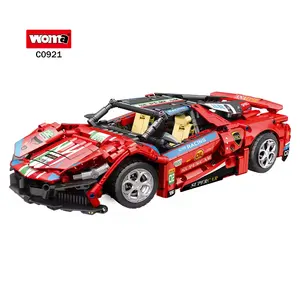 WOMA TOY C0921 Most Popular Student Small Particle Technic Speed Car 1:14 Accessory STEM Building Block Car Kids Toys Juguete
