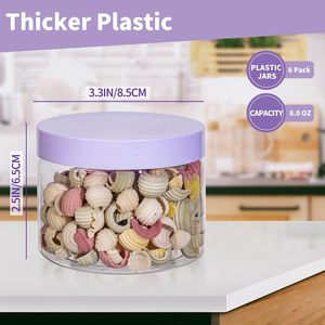 ขวด PET ใสทรงกลมสำหรับเครื่องสำอาง ขนาด 50 มล.-500 มล. ฝาเกลียวสีดำ บรรจุภัณฑ์สำหรับสครับขัดผิว (พิมพ์ UV/สีทอง พิมพ์โลโก้ตามสั่ง) - Product Image 4