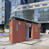 Toilettes mobiles en acier de conception moderne pour usage extérieur, toilettes portables publiques
