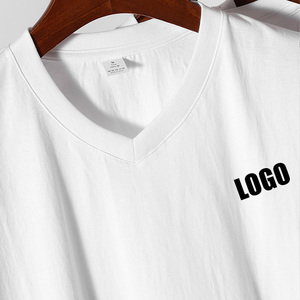 เสื้อยืดคอกลม OEM/ODM ผ้าฝ้าย 100% แบบเรียบ สำหรับขายส่งจำนวนมาก รับสกรีนโลโก้ เสื้อยืดพรีเมียมสำหรับผู้ชาย - Product Image 3