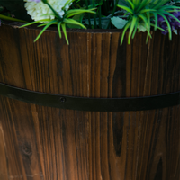 Pot de fleurs en bois massif rustique, écologique, durable, pour la maison et le jardin