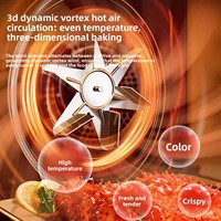 Four à vapeur multifonctionnel commercial de grande capacité, contrôle automatique, bouton tactile LCD, grande capacité, rôtissoire à poulet et canard, cuisson électrique