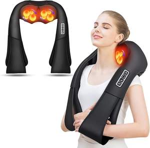Masajeador Eléctrico Shiatsu 4D para Cuello y Hombros con Calefacción Infrarroja para Alivio del Dolor Muscular de Tejido Profundo para Uso en el Hogar y la Oficina - Product Image 1