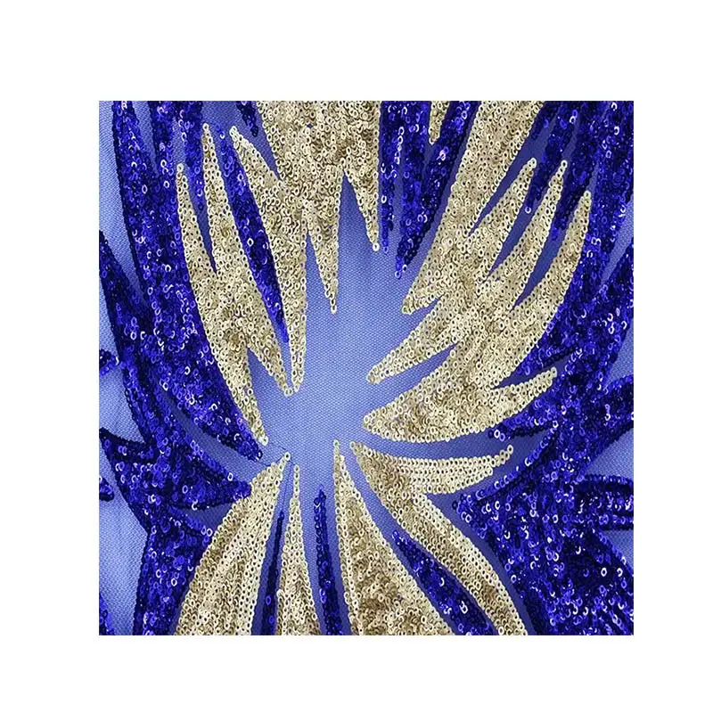Tecido bordado com lantejoules 2021 nouveau vente en gros motif élastique coloré couleur changeante métal paillettes tissu