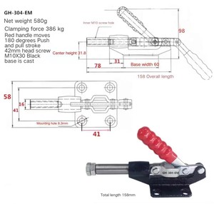 GH-304EM Vòng tay công cụ kim loại đẩy kéo dọc Loại chuyển đổi kẹp ngành công nghiệp máy dây thép mạ kẽm 6x1 9 Cáp mạ kẽm - Product Image 6