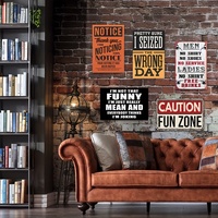 Letrero de Metal Vintage con Logotipo de Humor y Sarcasmo, Decoración de Pared Vintage