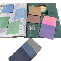 Papeterie personnalisée S3006, notes adhésives transparentes Morandi, bloc-notes 3x3'', notes adhésives colorées, notes adhésives imperméables, transparentes