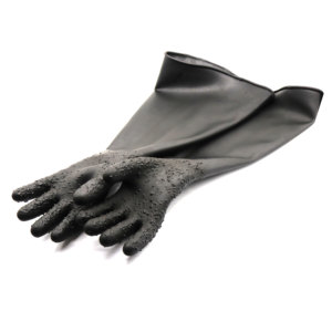 Găng tay phun cát zzbetter mới cho tủ phun cát 65cm vật liệu cao su đen dài tuyệt vời chống mài mòn 3 tháng - Product Image 3