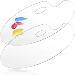 Brand New Design Customized Oval Shaped Acrylic Painting Palette Customized Color/Size/Logo YGL Brand <b>Model</b> YGL-981 for Arts - Product Image 1