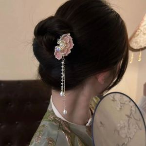 Horquilla de pelo en forma de U estilo chino para mujer, con borla de estilo antiguo, para moños, estilo vintage, joyería para el cabello - Product Image 4