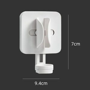 Support mural créatif en plastique sans perçage à détection automatique pour brosses à dents, organisateur de salle de bain télescopique - Product Image 6