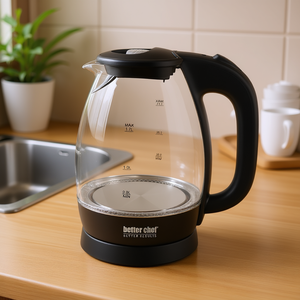 Hervidor Eléctrico Inalámbrico Better Chef de 1.7L, Vidrio Borosilicato, con Luz LED y Apagado Automático, para Uso Doméstico - Product Image 2
