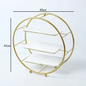 Piatto da tè del vassoio dell'esposizione della frutta della torta del Dessert della torta dello scaffale della torta del ferro da stiro europeo del piatto del cuore dell'inventario del dessert