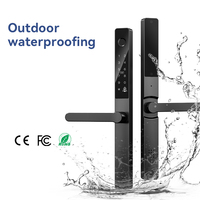 Cerradura Inteligente Sinovo para Puerta, Diseño Delgado de Aluminio, Compatible con Tarjeta, Contraseña, Aplicación Tuya/WiFi, para Acero y Latón
