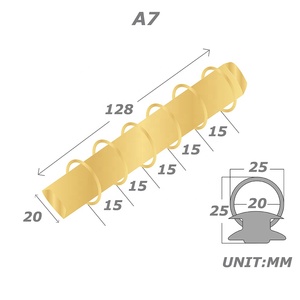 Yihe Tốt Nhất Bán A7 <span class=keywords><strong>Mini</strong></span> Ngân Sách Chất Kết Dính Ví 6 Vàng Nhẫn Pebble Da Với Fly Lá-Văn Phòng Quà Tặng - Product Image 6