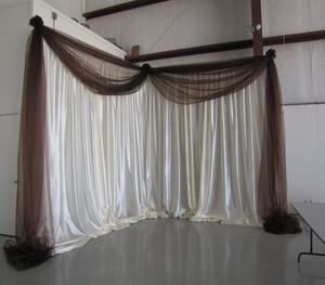 Support de toile de fond réglable créatif, kits de tuyaux de drapage blancs pour les mariages, les événements et les expositions - Product Image 2