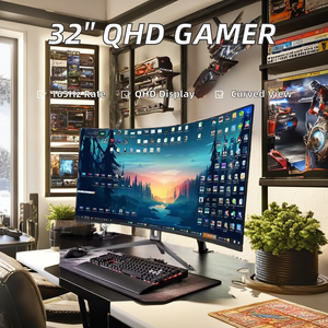 2560x1440 Moniteur de jeu <span class=keywords><strong>PC</strong></span> <span class=keywords><strong>QHD</strong></span> 32 pouces 2800R Écran incurvé 165Hz 1MS Temps de réponse certifié ROHS Haute valeur pour les utilisateurs de bureau - Product Image 2